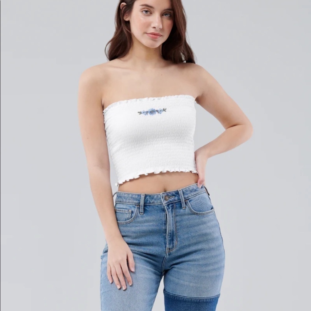Hollister Reversible Smoked Tube Top Size XS